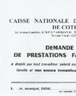 Demande de prestations familiales